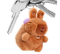 Peluche Capybara Charm Peluche avec Cordon à Tirer | Pendentif Rembourré Accessoire Décoratif pour Sac à Dos pour Sac à Dos Valise Sac à Main Sacoche École Fêtes Anniversaire