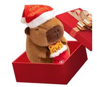 Peluche Capybara - Mignonne De Décoration De Noël Pour La Maison | Peluche Apaisante Avec Bonhomme En Pain D'Épice - Pour Filles Tout-petits Fête de Vacances Chambre Canapé Bureau Crèche Garderie