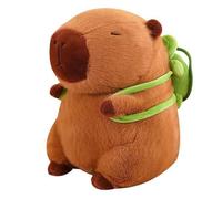Peluche Capybara, peluche Capybara de dessin animé, poupée Capybara avec sac à dos tortue, pour enfants,cadeaux et hauteur 33 cm