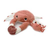Peluche cassecou le crabe et son bébé orange, blanc, noir TU