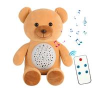 Peluche chantante, jouet sonore en peluche avec projecteur d'étoiles, veilleuse pour - confortable avec vibrations de lumière et de respiration pour de 0 à 3 ans