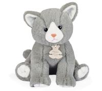 Peluche chat 18 cm polyester collection LUCKY gris