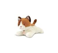 Peluche Chat allongee - Les P'tits Relax - 22 cm Orange