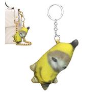 Peluche Chat Banane - Porte-clés Peluche | Cat Banana Keychain | Keyc-hain en pour Amoureux De Jouets De Chat, Bébés Étudiants, Garçons Filles, Sac À Dos D'école À Domicile, Accessoire