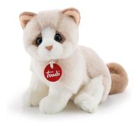 Chat Brad Blanche/Beige Trudi | Peluche Chat, Cadeau de Noël et d'anniversaire, Reproduction réaliste | 15x19x20cm S | Chats en Peluche Classiques | modèle 20872
