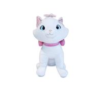 Peluche Chat Blanc Marie 30 Cm - Set Doudou Enfant Aristochats avec Carte Animal