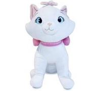 Peluche chat blanc marie 30 cm - set doudou enfant aristochats avec carte animal Blanc