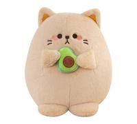 Peluche Chat Douce,Doudou,Peluche 35 Cm Tenant Un Avocat | pour et Adultes, Salon, Chambre, Fêtes et Saint-Valentin