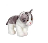 Peluche - chat floppikitty - 22 cm gris TU