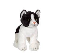 Peluche - chat floppikitty - noir et blanc 22 cm noir TU