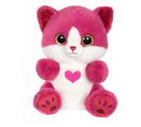 Gipsy Toys Peluche chat BERRY – Cœur sur le ventre – 23 cm – Rose framboise