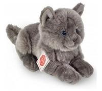 Peluche chat gris allongé Hermann 20 cm Gris G