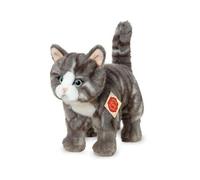 Peluche Chat Gris Debout 20 Cm - Hermann Teddy