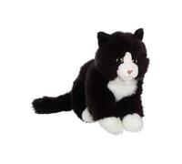Peluche - Chat mimiz - 28cm - Noir/Blanc