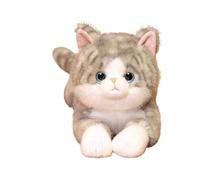 Peluche Chat Réaliste,Doudou Coussin Corporel Adorable 50 cm | en Peluche avec Pose Allongée Réaliste | Pour Filles Anniversaire Adultes Soulagement Du Stress Maison Bureau Voyage Voiture Sieste Somme