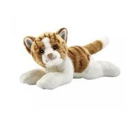 Peluche Chat Roux et Blanc Couche 30cm - ANIMA - Collection Animaux de compagnie