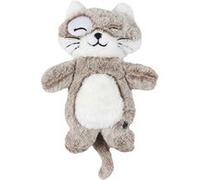 Peluche Chauffante Tissu Ultra Doux Blanc et Taupe H34cm - HILOW