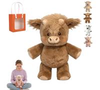 Peluche Che Corre Adorabile Pupazzo Che Respira E Cammina, Morbido Mucca Peluche E Peluches Cinghiale per Alleviare Lo Stress, Regalo Perfetto per Bambini E Adulti (B, 60cm)