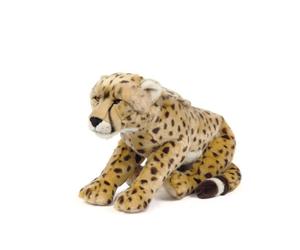 Peluche Cheetah Living Nature - Grande taille 50cm - Couleur beige et marron