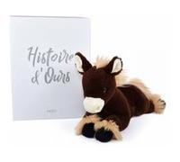 Peluche Cheval Alezan Allongé - 35 cm G