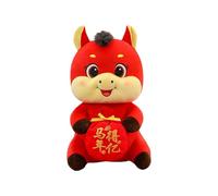 Peluche Cheval Année Chinoise,Cheval Nouvel An Chinois 2026 - Bonheur Souvenir Bonheur Jouet Stuffed pour Voiture Intérieur Bureau Étudiant Maison Bureau | pour Le Plan de Livre à Domicile