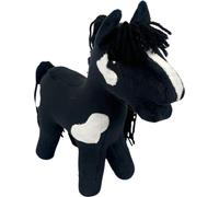 Peluche Cheval - Baby Horse Mini - doux - 23x7x24 cm - Petit Cheval à Pied - Pour Enfants - Jouets - Hobby Horse - Cheval pie - Noir/Blanc