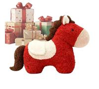 Peluche Cheval | Figurine Adorable Douce Et Ludique - Peluche Cheval de Petite Taille - Pour Adultes Filles Familles Collectionneurs Âges Jeu d'Imitation Anniversaire Nouvel An Déco Cadeaux de Fête