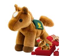 Peluche Cheval Jouet En Doudou | Coussin Décoratif 21cm Mascotte Mignonne 2026,Jouet en Peluche Cheval Doux et Pelucheux,Pour Halloween Noël Saint-Valentin Anniversaire Remise De Diplôme Nouvel An Mai
