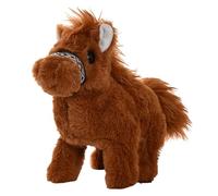 Peluche cheval marchant, animée, marche, remue la queue, hennit, réaliste | Cheval en peluche, mouvements, sons, queue remuante, réaliste, compagnon, cadeau, doux, interactif