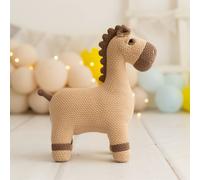 Peluche Cheval Mini En Coton Dark And Light Brown TU