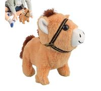 Peluche Cheval - Peluche Électrique Interactive,Poupées Douces Réconfortantes | Pour Chambre Garçons Salon Voiture Canapé Lit Temps De Jeu Heure Du Coucher Nursery Voyage Anniversaire