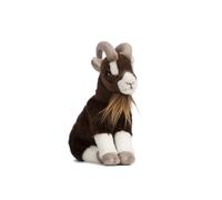 Peluche chèvre brune assise 22 cm - AN408