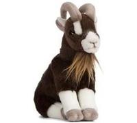 Peluche chèvre brune assise 22 cm - AN408