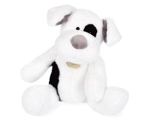 Peluche chien 40 cm polyester collection NOOPY blanc/noir