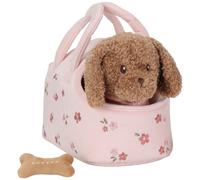 Peluche chien avec sac de transport jackie