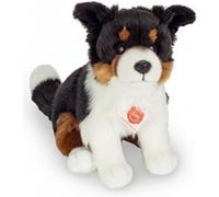 Teddy Hermann Jouet câlin Border Collie 91956 assis tricolore 30 cm rembourrage recyclé