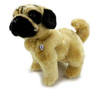 Peluche chien carlin debout 25 cm - Peluche Bouledogue Tassilo