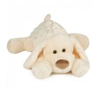 Histoire d'Ours – Grande peluche Chien Cookie – 50 cm, Collection La Ferme, beige
