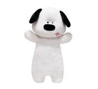 Peluche chien dessin animé oreiller long 110cm peluche chien douce et réaliste marron clair, un excellent cadeau pour les amis, les enfants, les copines pour les anniversaires ou autres fêtes