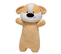 Peluche chien dessin animé oreiller long 110cm peluche chien douce et réaliste marron clair, un excellent cadeau pour les amis, les enfants, les copines pour les anniversaires ou autres fêtes