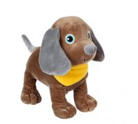 Peluche chien fun puppies sonores, marron foulard jaune jaune TU