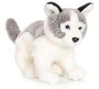 Peluche Chien Husky De 23 Cm Gris Blanc