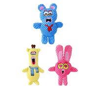 Peluche Chien Indestructible, Jouet Couineur Cartoon Pour Petits/moyens | Tissu Velours Ananas Résistant, Couineur, Design Amusant, Léger, Anti-anxiété, pour mon chien. Jaune