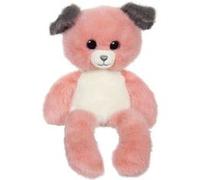 Peluche Chien Leggies - Gipsy Toys - Rose Et Gris, 48 Cm