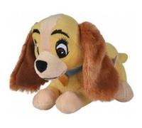 Peluche chien miss lady 29 cm - set doudou enfant la belle et le clochard + 1 carte tigre - pour disney