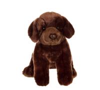 Peluche - chiens réalistes assis, labrador chocolat 25 cm marron TU