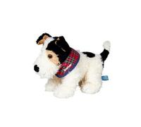 Peluche chiot Fox Terrier Boomer - Blanc Noir Noir G