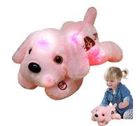 Peluche Chiot Lumineuse,Chien en Peluche Lumineux - Peluche animale brillante - Oreiller en peluche doux pour chiot, chien, veilleuse LED, pour l'heure du coucher, pour les tout-petits et les, 14