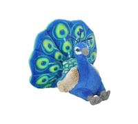 peluche CK-Mini Paon de 20 cm bleu