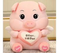 Peluche cochon ange, poupée cochon mignon et câlin, oreiller pour enfants, grande poupée Le monde kawaii est grand - 60 cm (1,80